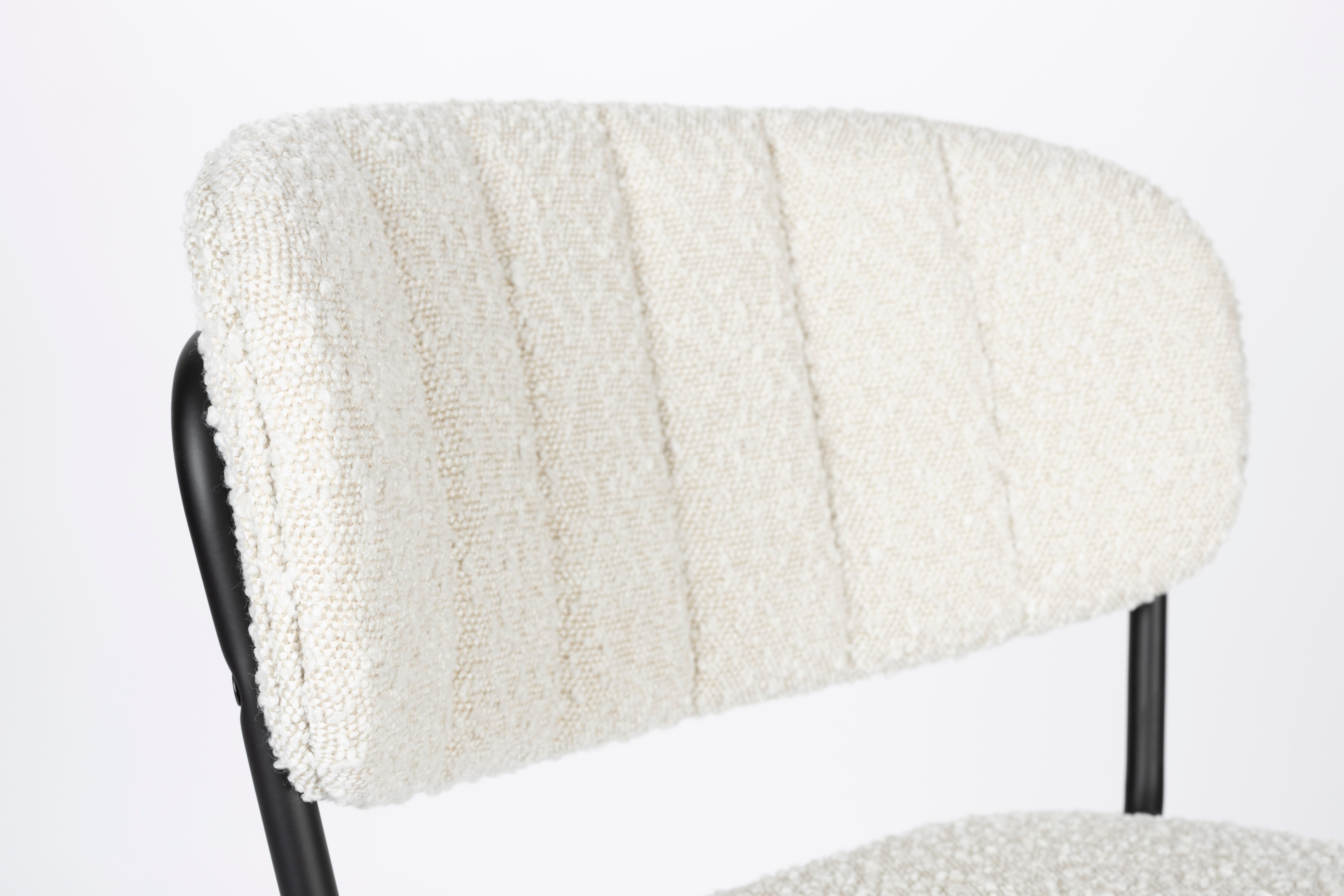 Counter Stool Jolien Black/Bouclé